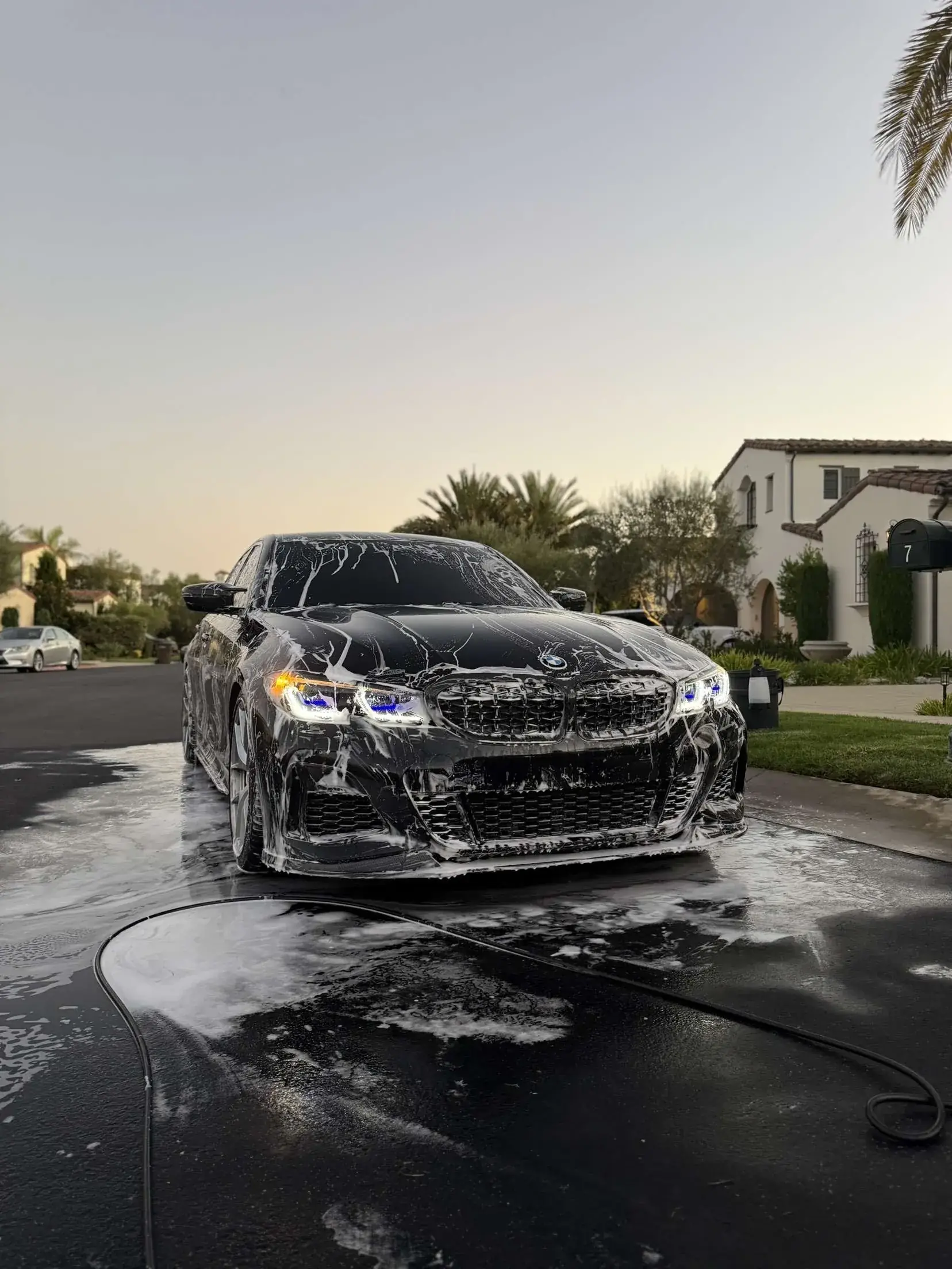 Premium mobile car detailing in progress